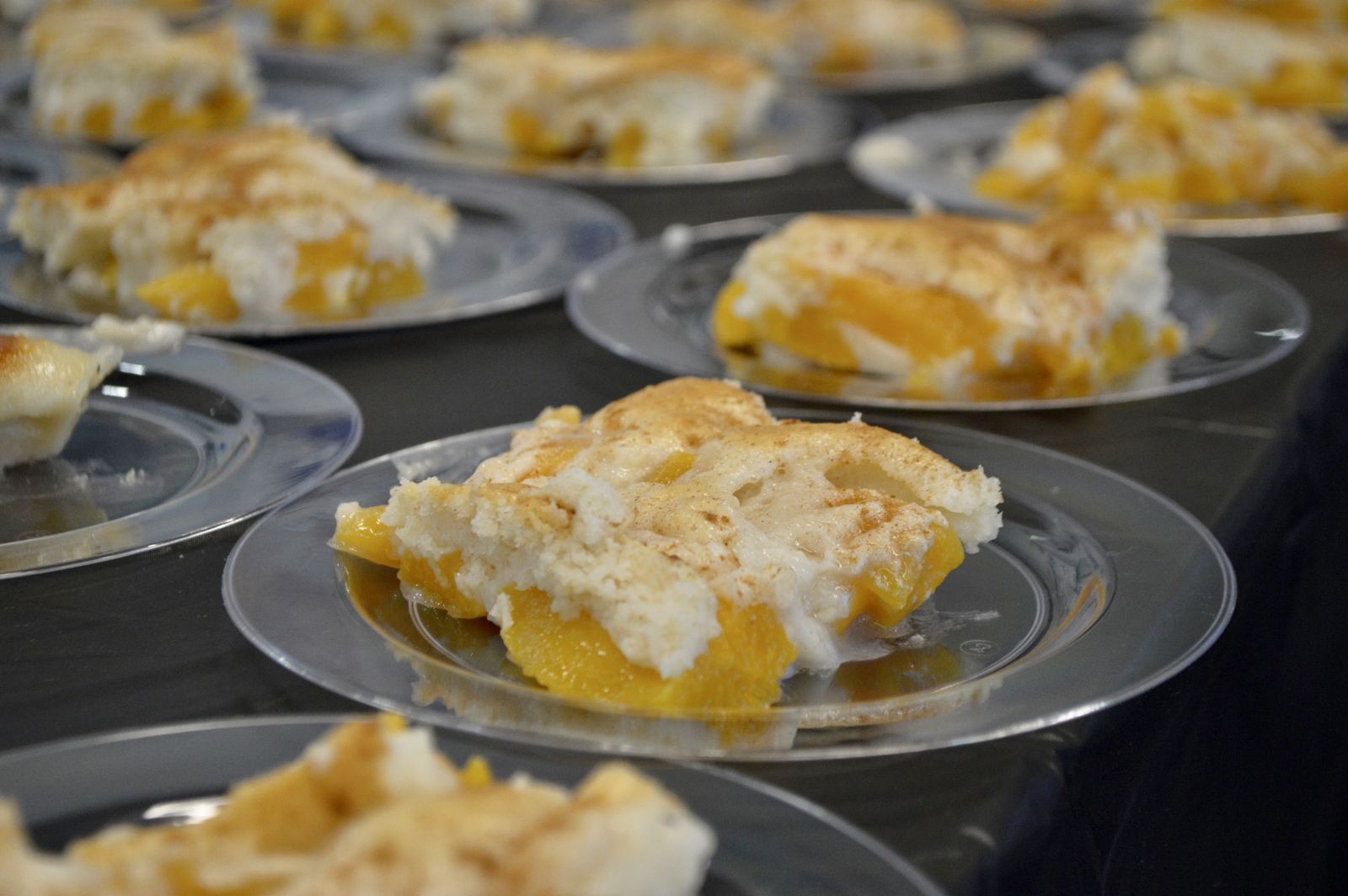 Plated courses set out for a catered celebration at Encanterra in Queen Creek, Arizona